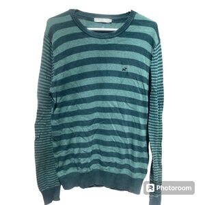 Thomas Burberry by Burberry Green Striped Sweater